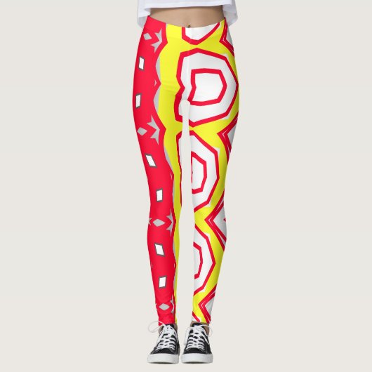 Multicolor abstract patroon "Ratti_Creative_Arts" Leggings (Voorkant)