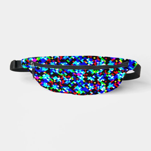 Multicolor Abstract Pixel Patroon Heuptasje (Voorkant)