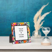 Multicolor Abstract Swirl Square Lijst Fotoplaat (Insitu)