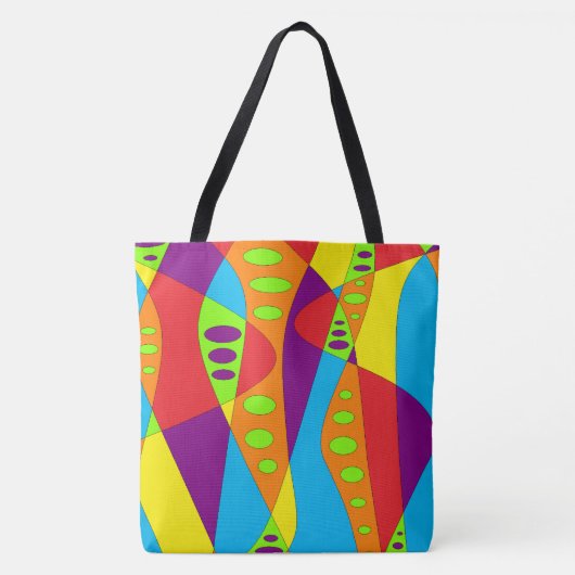 Multicolor Abstract Tote Bag (Voorkant)