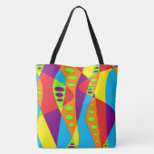 Multicolor Abstract Tote Bag (Achterkant)