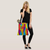 Multicolor Abstract Tote Bag (Op model)