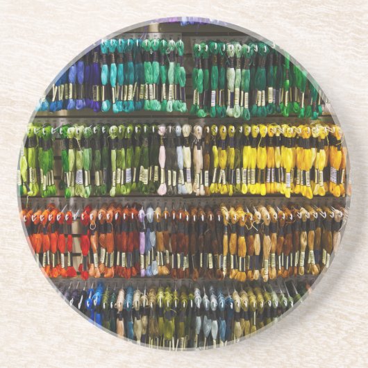 Multicolor Abstract Weave Zandsteen Onderzetter (Voorkant)