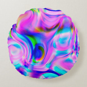 Multicolor abstracte achtergrond. Kleurrijk patroo Rond Kussen