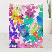 Multicolor Abstracte Bokeh Custom Foto Verjaardag Kaart (Achterkant)