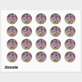 Multicolor Abstracte Bubble Mandala Ronde Sticker (Vel)