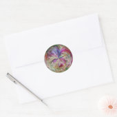 Multicolor Abstracte Bubble Mandala Ronde Sticker (Envelop)
