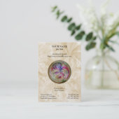 Multicolor Abstracte Bubble Mandala Visitekaartje (Staand voorkant)