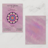 Multicolor Abstracte Kaleidoscoop Mandala Visitekaartje (Voorkant / Achterkant)