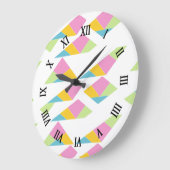 Multicolor abstracte op wit grote klok (Hoek)