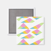 Multicolor abstracte op wit magneet (Voorkant / Achterkant)