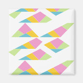 Multicolor abstracte op wit magneet (Voorkant)