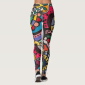 Multicolor abstracte patronen leggings (Achterkant)