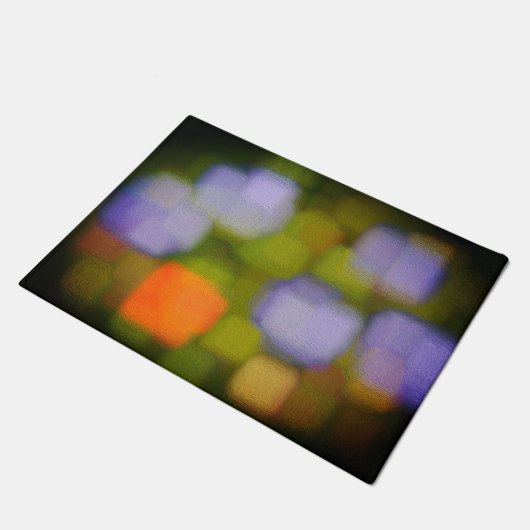 Multicolor Abstracte verf Deurmat (Schuin)