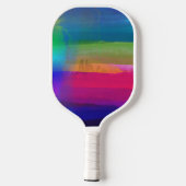 Multicolor Abstracte Waterverf art Pickleball Paddle (Achterkant)