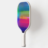 Multicolor Abstracte Waterverf art Pickleball Paddle (Links)