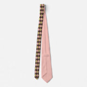 Multicolor Argyle Tie – Green Pink Brown Diamond Stropdas (Achterkant)
