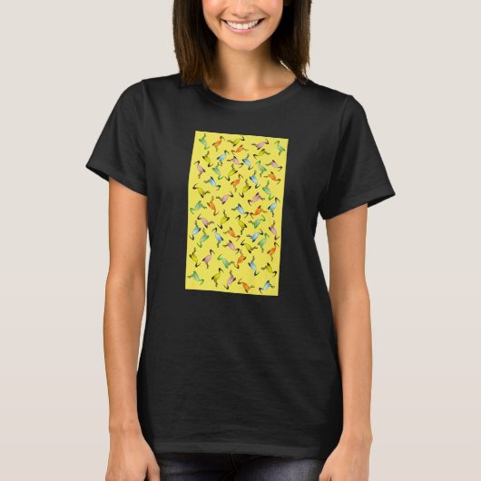 Multicolor Australian Bin Chicken Bird Pattern on T-shirt (Voorkant)