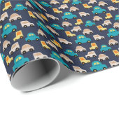 Multicolor auto's Cartoon Cadeaupapier (Rol Hoek)
