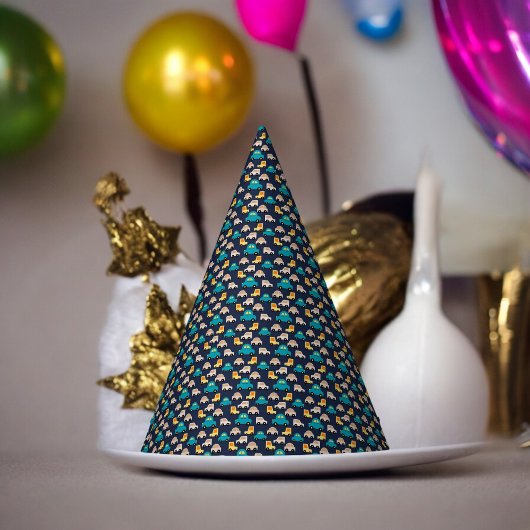 Multicolor auto's Cartoon Feesthoedjes