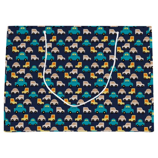 Multicolor auto's Cartoon Groot Cadeauzakje (Voorkant)