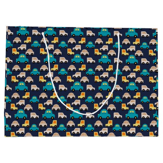 Multicolor auto's Cartoon Groot Cadeauzakje (Achterkant)