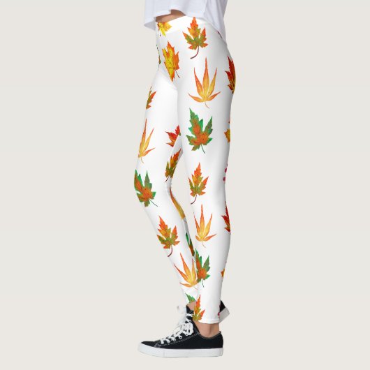 Multicolor Autumn Leaves Leggings (Links)