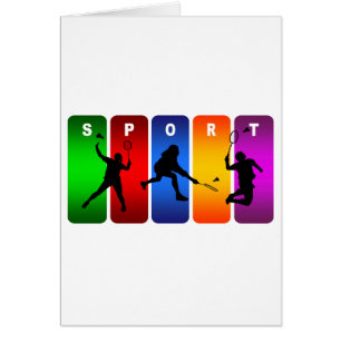 Multicolor Badminton Emblem