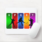 Multicolor Badminton Emblem Muismat (Met muis)