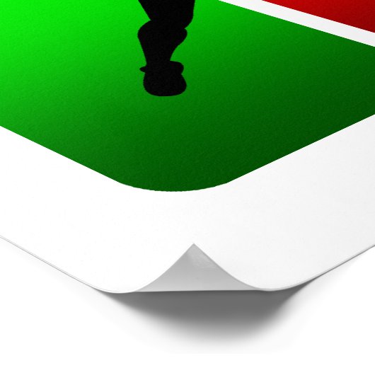 Multicolor Badminton Emblem Poster (Hoek)