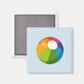 Multicolor Beach-band Magneet (Voorkant / Achterkant)