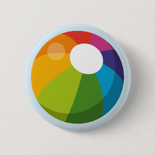 Multicolor Beach-band Ronde Button 5,7 Cm