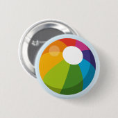 Multicolor Beach-band Ronde Button 5,7 Cm (Voorkant /achterkant)