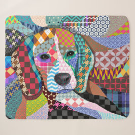 Multicolor Beagle Dog 161 Sherpa Deken