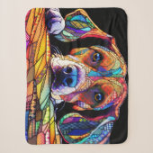 Multicolor Beagle-hond 178 Sherpa Deken (Voorkant)