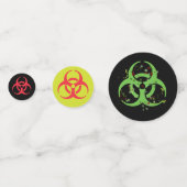 Multicolor Biohazard Symbool Confetti (Voorkanten)