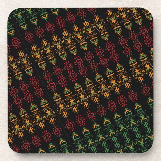 Multicolor Black History Maand Geography Bier Onderzetter (Voorkant)