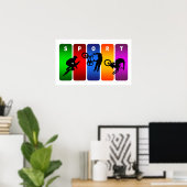 Multicolor BMX Emblem Poster (Thuiskantoor)