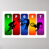 Multicolor BMX Emblem Poster (Voorkant)