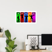 Multicolor Bodybuilding Emblem Poster (Thuiskantoor)
