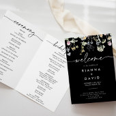 Multicolor Boho Herfst Bloemen Gevouwen Trouwen Programma