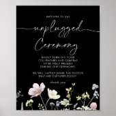 Multicolor Boho Herfst Floral Unplugged Ceremony Poster (Voorkant)