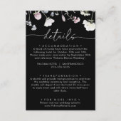 Multicolor Boho Herfst Floral Wedding Details Informatiekaartje (Voorkant)