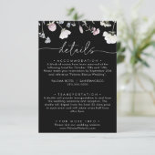 Multicolor Boho Herfst Floral Wedding Details Informatiekaartje (Staand voorkant)