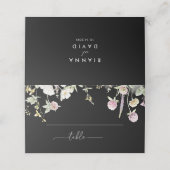 Multicolor Boho Herfst Floral Wedding Plaatskaartje (Buitenkant ongevouwen)