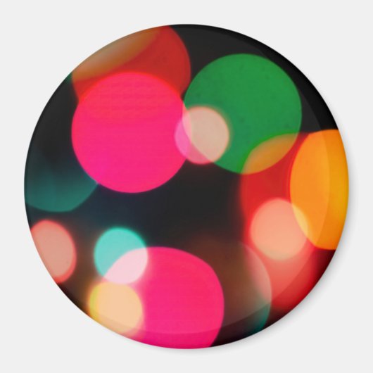 Multicolor Bokeh Party Magneet (Voorkant)