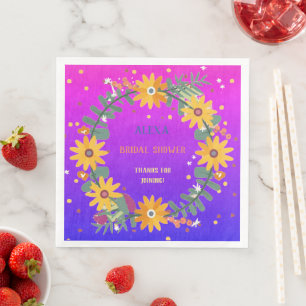 Multicolor Botanicals Bloemrijke Bruiloft Feestje Servet
