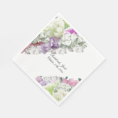 Multicolor Bouquet of Floral Wedding Paper Napkins Servet (Hoek)