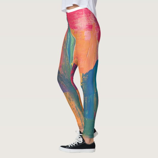Multicolor Bright Patronen Leggings (Links)