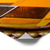 Multicolor  broedsels op witte achtergrond poster (Hoek)